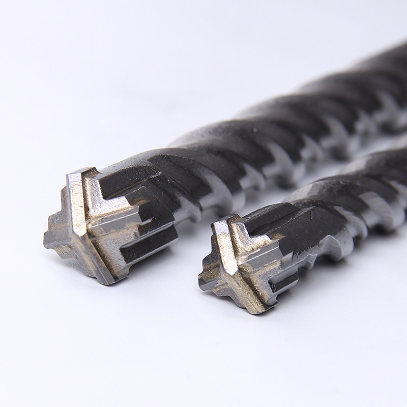 冲击圆柄十字电锤钻头圆头四刃金钻穿墙麻花螺丝