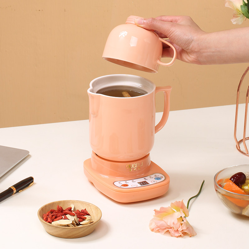 养生电炖杯办公室小型全自动煮粥神器电热杯宿舍迷你加热水杯1人2