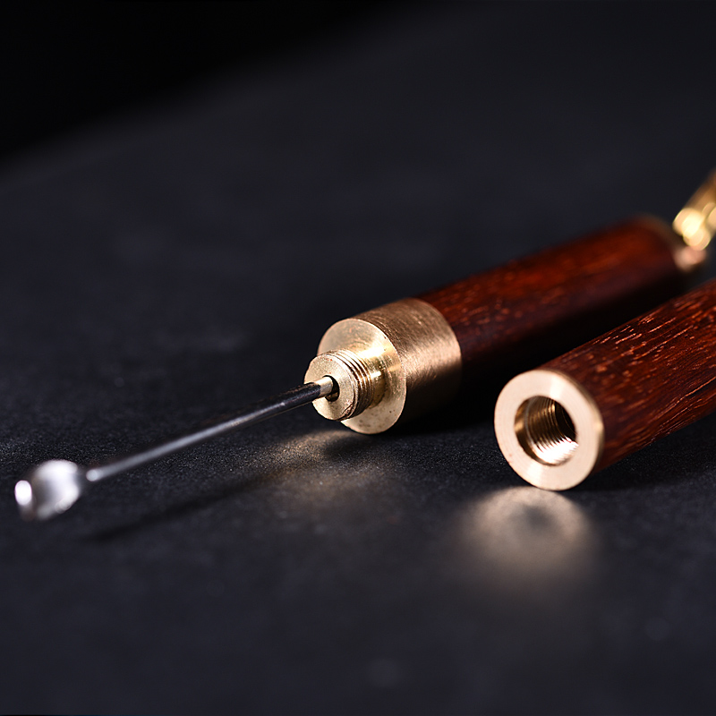 印度小叶紫檀便携掏耳勺成人红木采耳工具小巧玲珑木雕