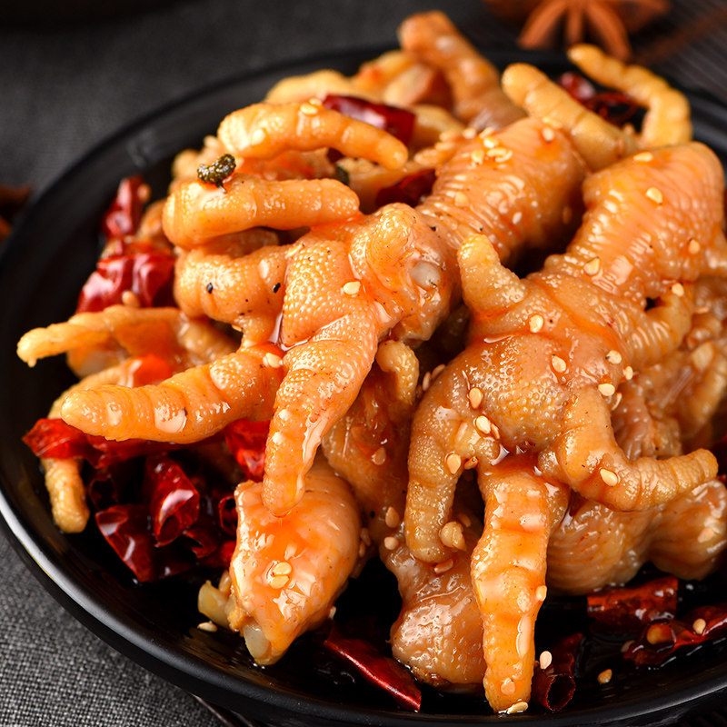 无骨二爷麻辣凤爪四川特产卤味即食冷吃零食鸡肉零食