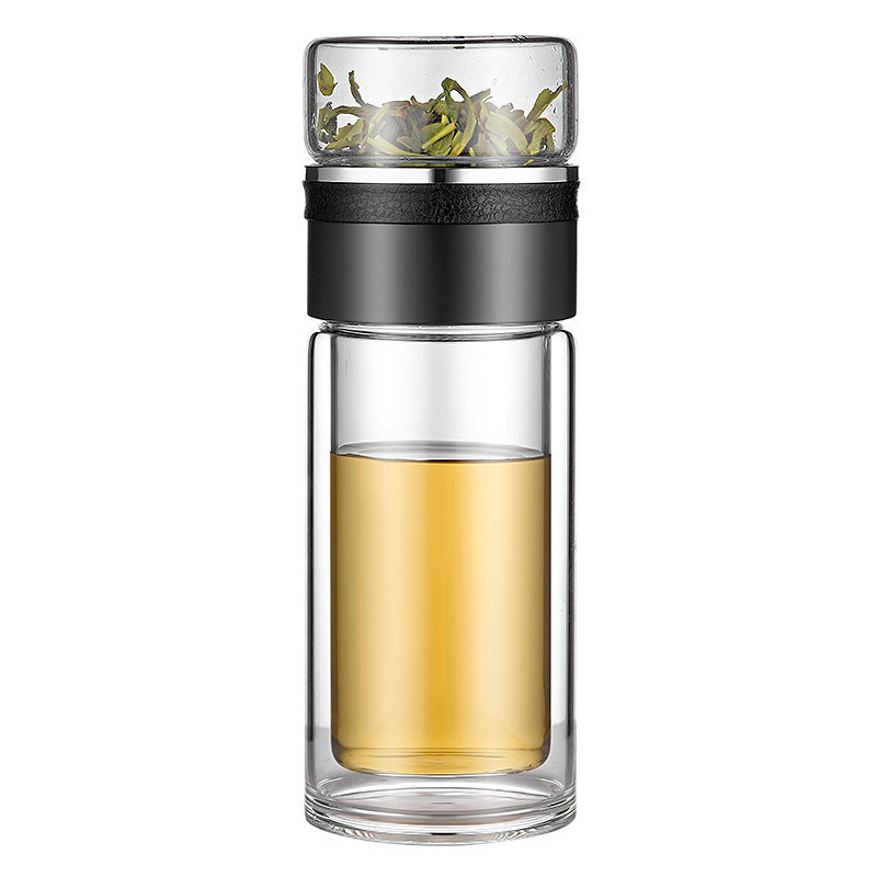 双层水杯茶杯泡茶茶叶过滤带过大容量茶水保温玻璃杯