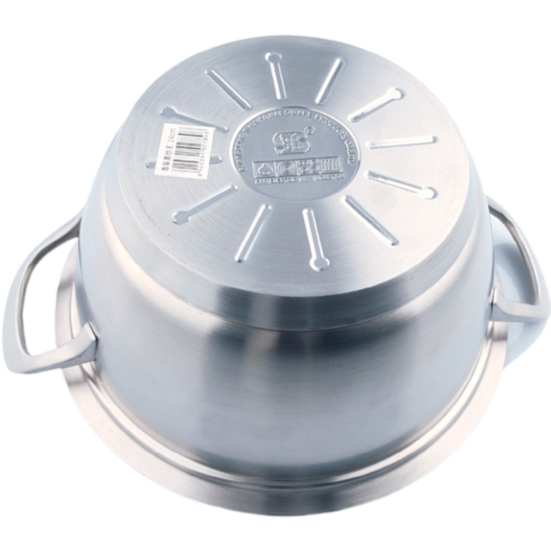 顺发蒸锅家用不锈钢加厚三层复合底带蒸笼炒锅蒸锅