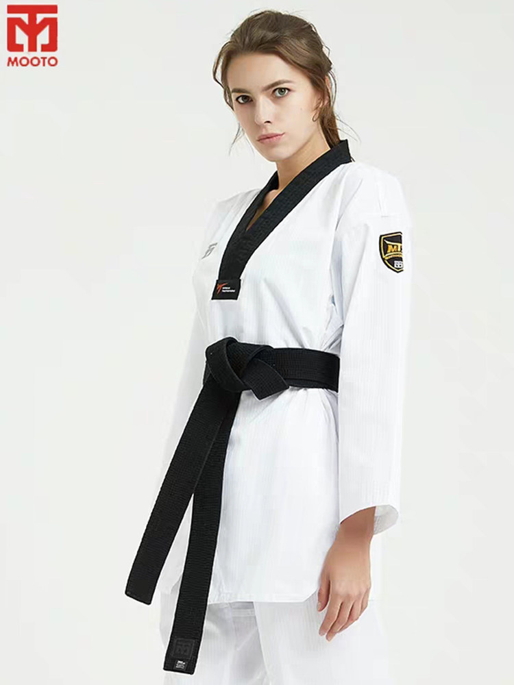 韩国mooto跆拳道mtx系列成人男女长袖道服定制跆拳道服