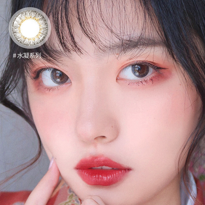 4inlook大美目水凝美瞳日抛直径10片灰色自然隐形眼镜彩色隐形眼镜