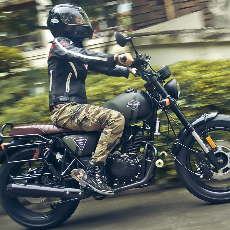 银钢复古摩托车整车上牌燃油机车铁甲骑兵电喷摩托车整车