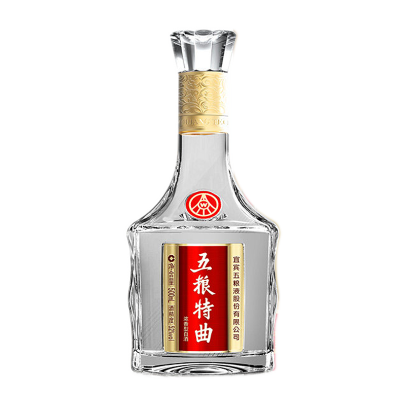 五粮特曲五粮液股份52度500ml单瓶浓香型礼盒盒装白酒