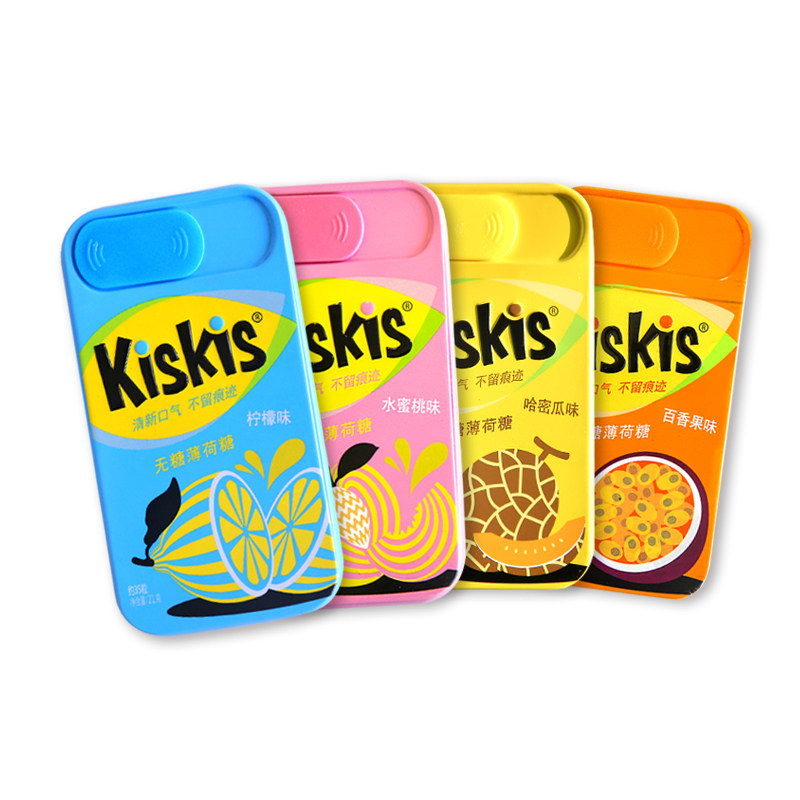 酷滋kiskis薄荷口香糖约会接吻糖网红糖明星同款糖果