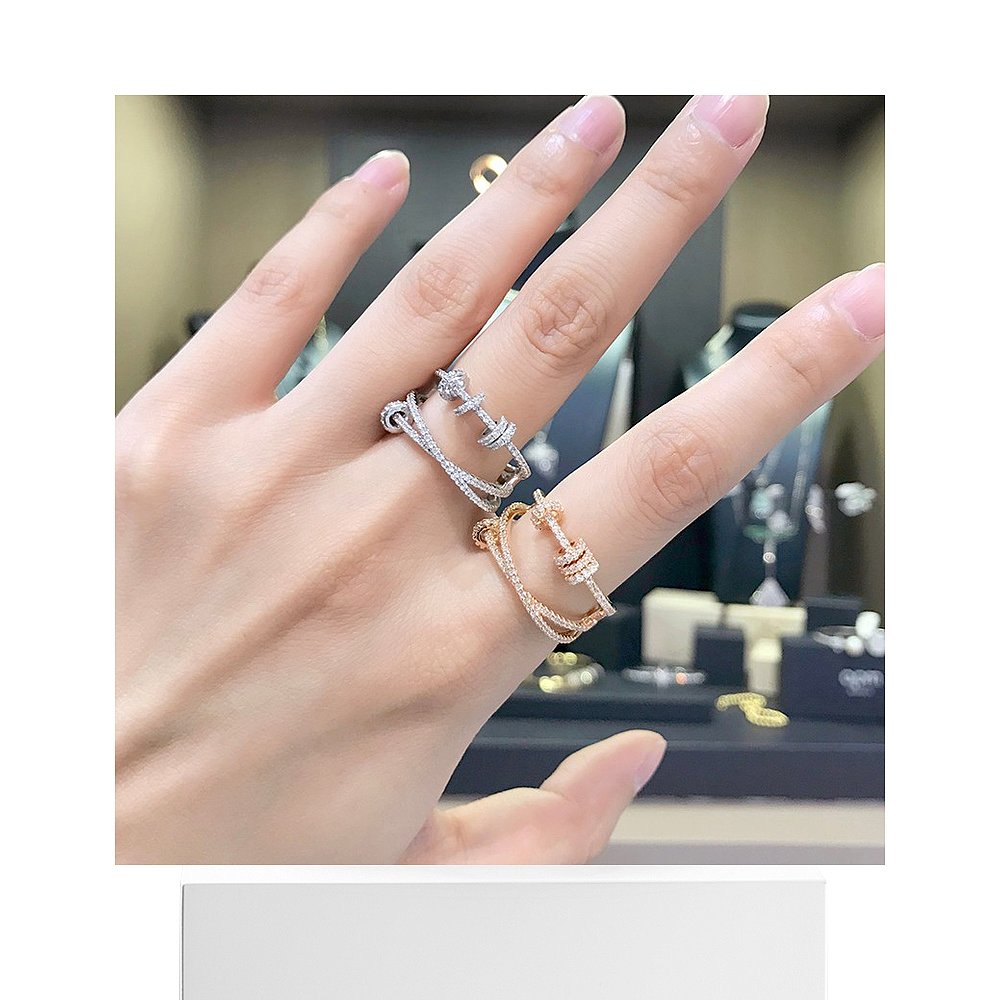 香港直邮apmmonaco玫瑰金色三环转运时来运转戒指戒指