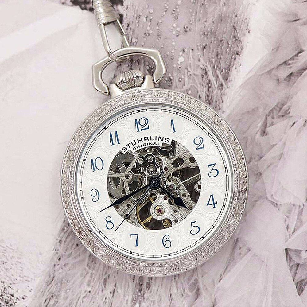 美国直邮stuhrling施图灵图灵进口复古机械怀表男女欧美腕表