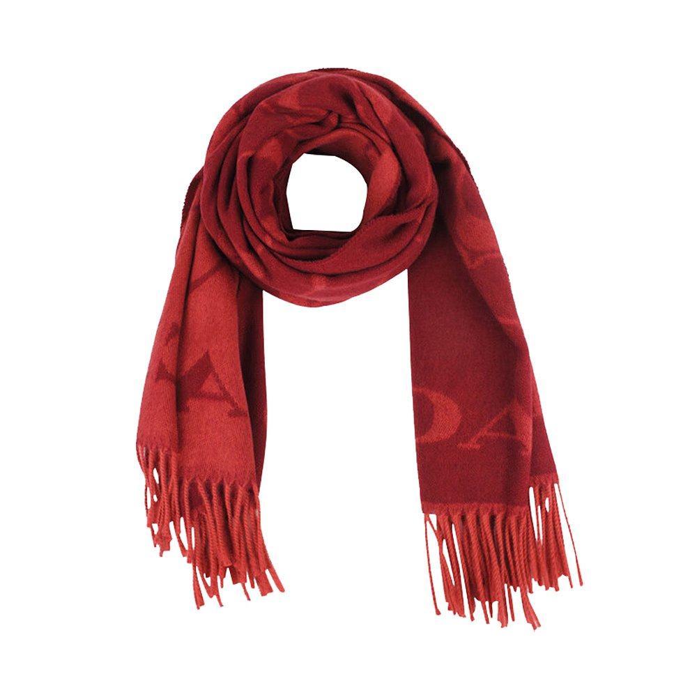 香港直发coach蔻驰男女女款流苏字母印花羊绒围巾