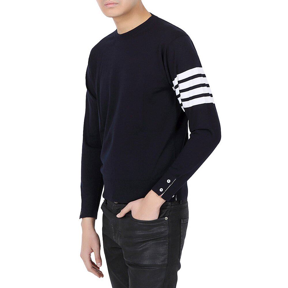 香港直发thombrowne汤姆布朗男士海军蓝色羊毛衫针织衫