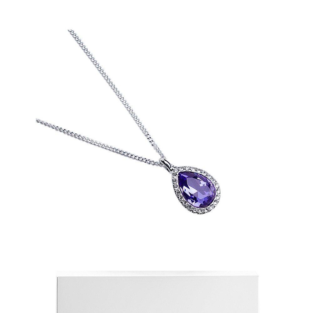 美国直邮givenchy纪梵希水滴形单钻配碎钻项链