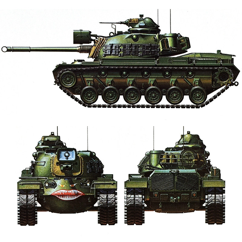 坦克锐界模型拼装35120美军m48a3patton巴顿中型坦克