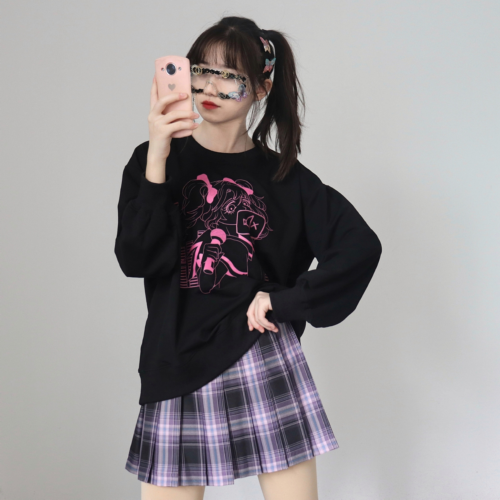 jk梦境搭配原创印花秋款宽松卫衣卫衣