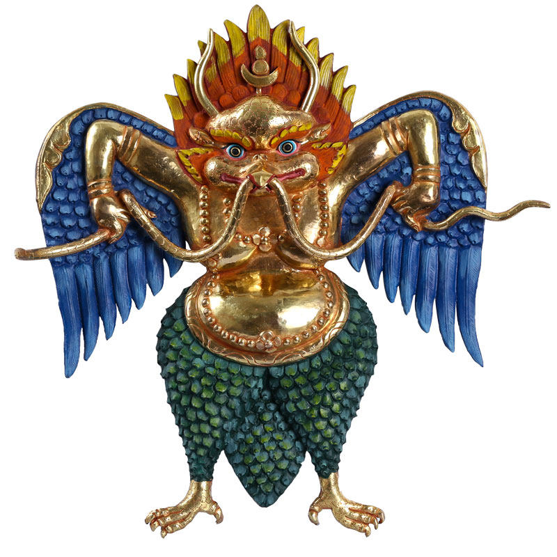 纯铜金翅大鹏鸟挂件了雷震子神像金翅吉祥物佛教工艺品