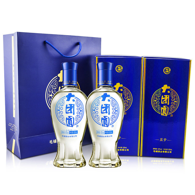 毛铺42度蓝梦大团圆500ml6瓶箱装白酒配制制酒国产白酒