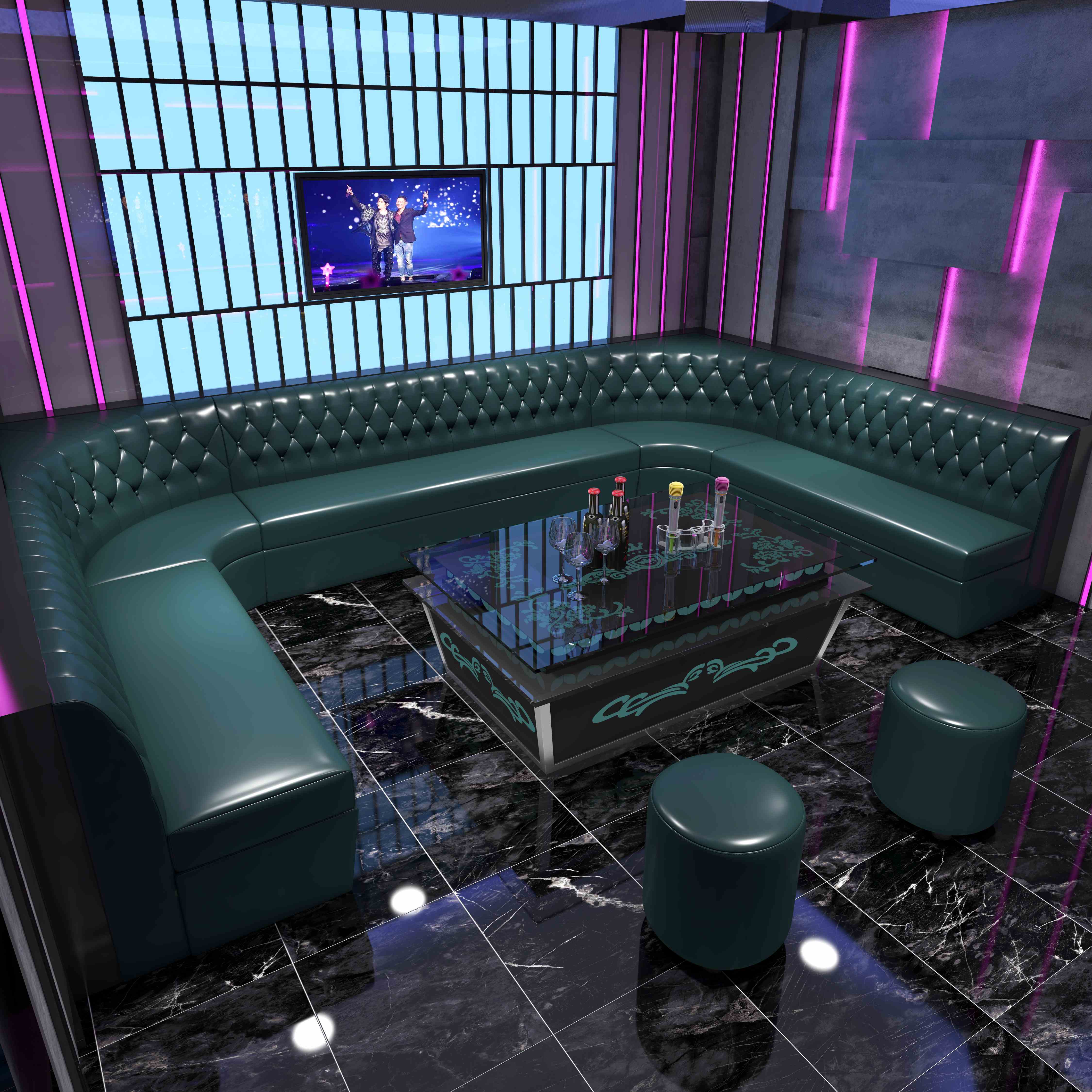 定制ktv沙发酒吧清吧转角卡座包厢歌厅会所卡座