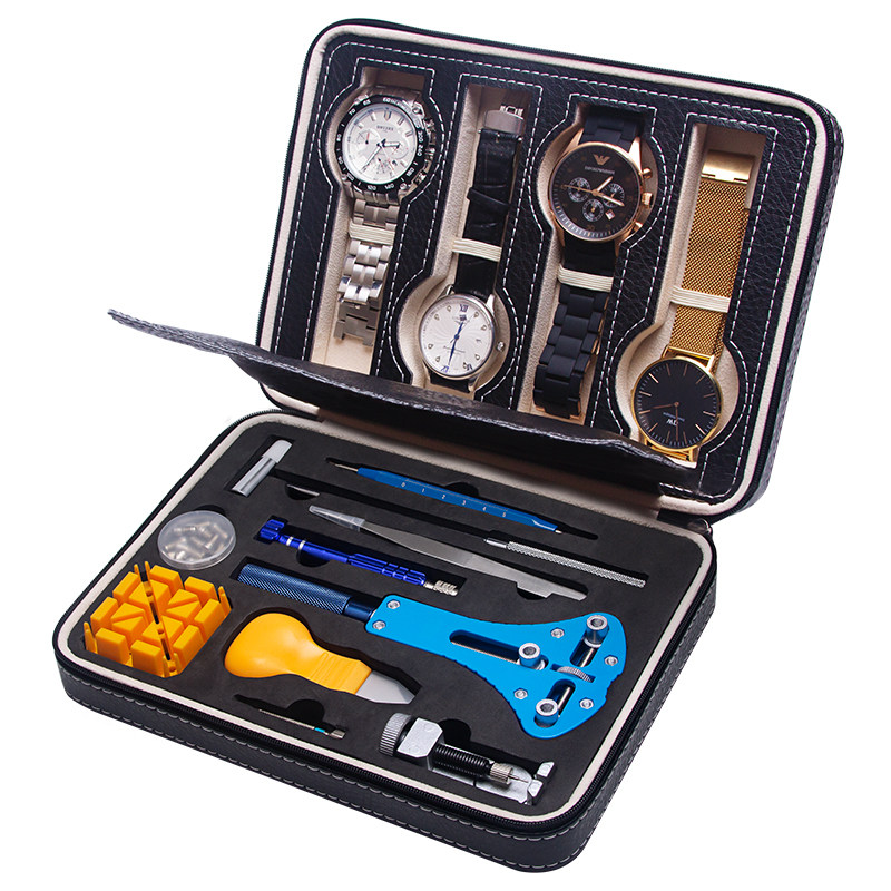 后盖修表工具套装手表维修保养更换电池拆卸表带组合套装