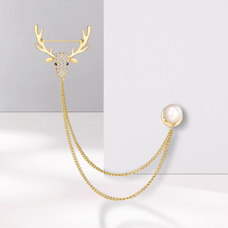 可爱小鹿角胸针配饰2022年新款潮别针设计感小众衣服围巾装饰配件