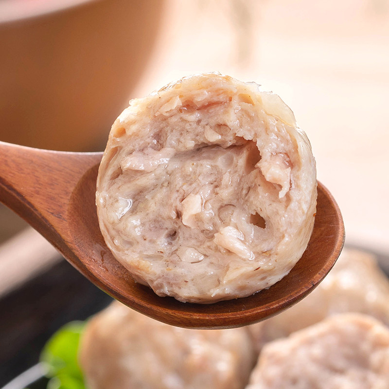 瘦肉胡椒猪肚特产手打猪肉丸子潮汕美食手工肉丸