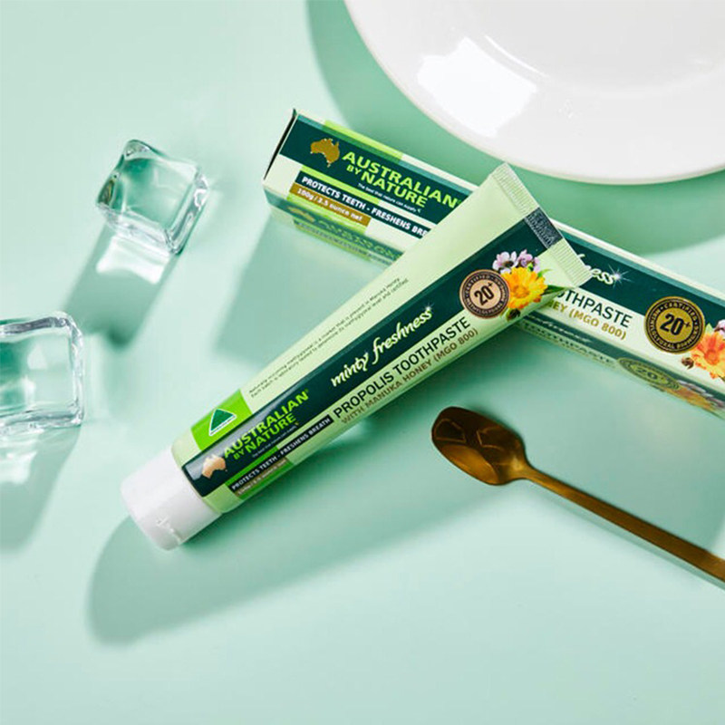 澳洲原装进口麦卢卡20黑蜂胶牙膏螺旋杆菌口臭牙渍溃疡健龈