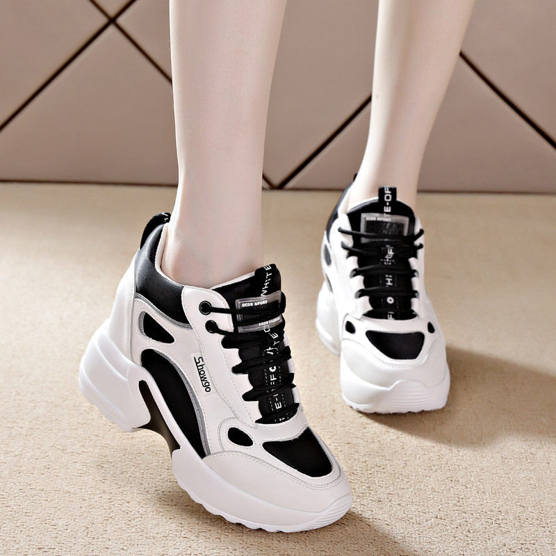 大淘人折扣商城 鞋子 内增高老爹鞋女ins潮2020秋冬新款坡跟小白鞋