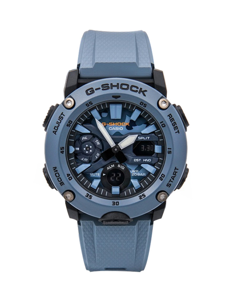 卡西欧雾霾蓝g-shock迷彩军风防水运动手表男ga-2000su-2a-su-1a