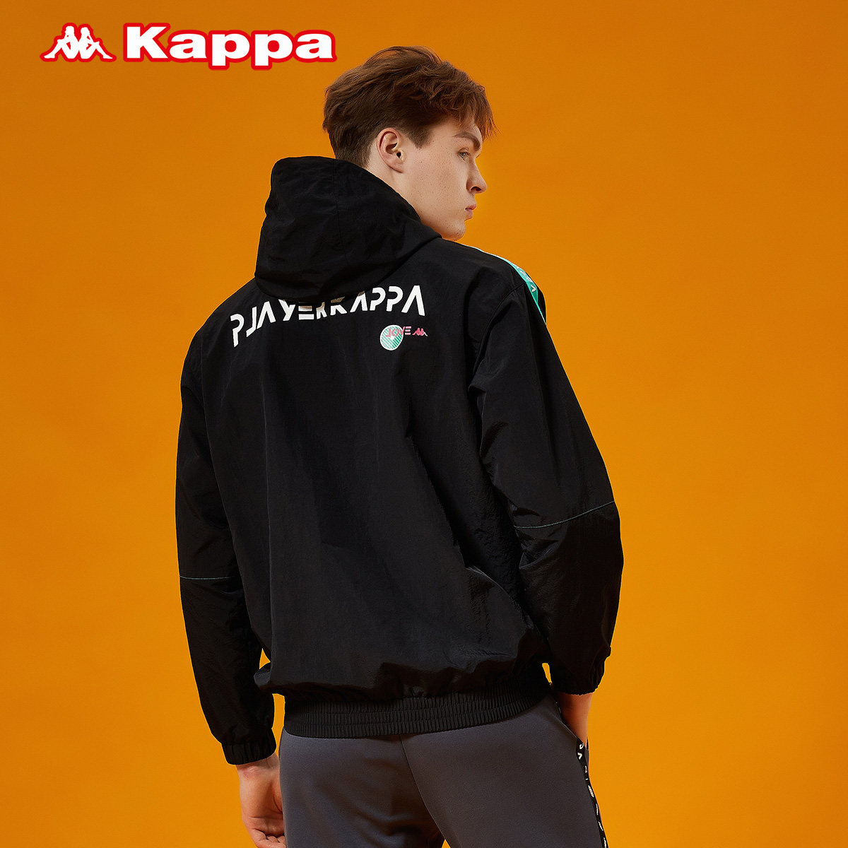 kappa卡帕outlets电音联名串标防风风衣梭织外套运动风衣