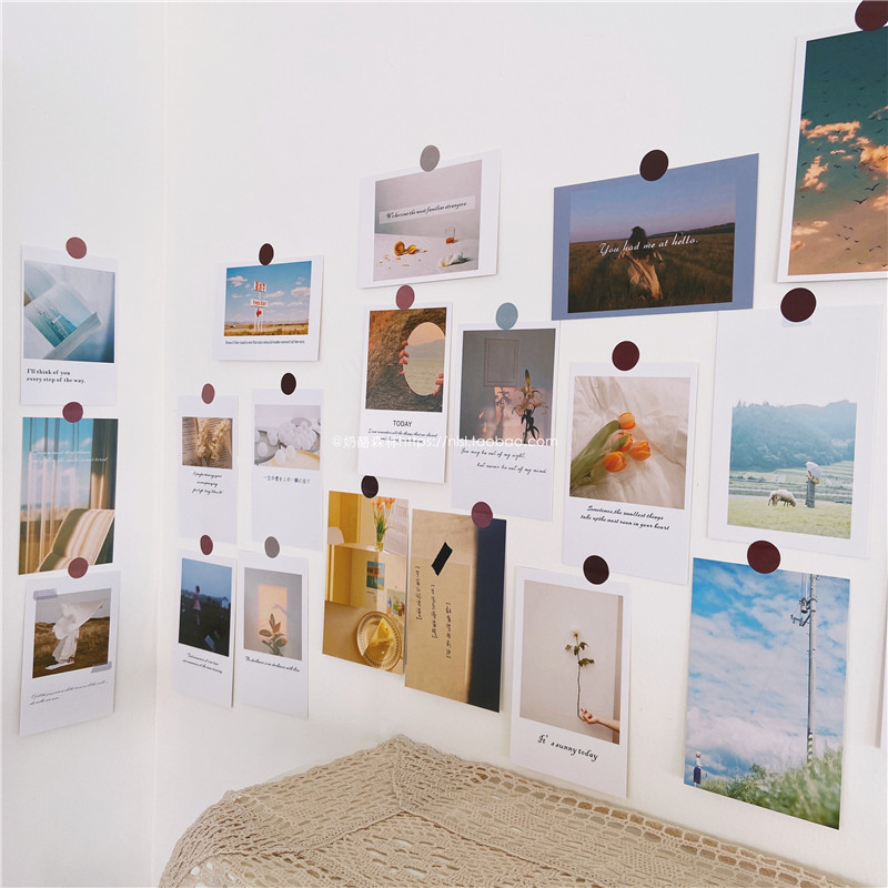 心安盐系卡片明信片手账素材墙贴装饰ins背景墙贺卡