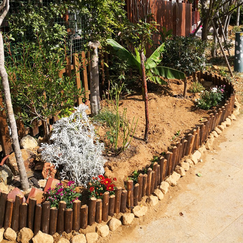 户外防腐木栅栅栏室外菜园围栏花坛木桩花园大型篱笆