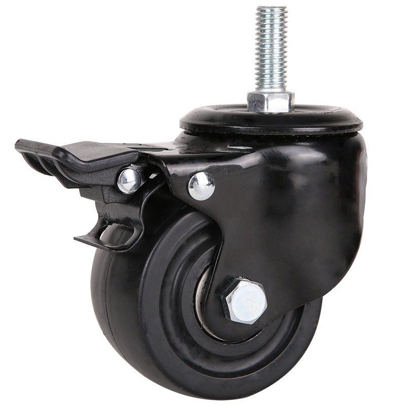 1.5寸2寸2.5寸3寸低重心万向轮耐磨载重脚轮刹车轮尼龙轮子轱辘_双氙