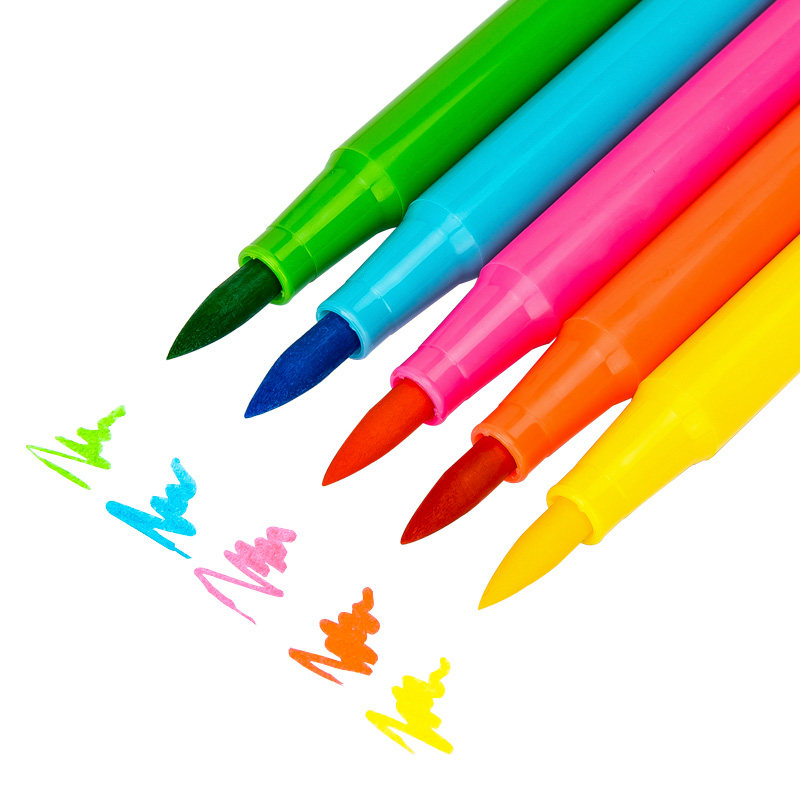 得力彩色粗细36色手绘24色专业美术画笔画画水彩笔