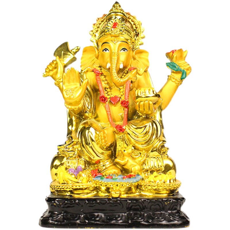 象鼻财神泰国象神摆件密宗藏传传红佛像泰式摆件