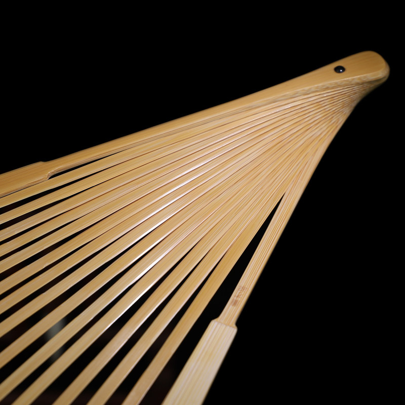 施贵妃浙派名家董才明手工95寸大水滴玉竹折扇扇子大师文玩收藏