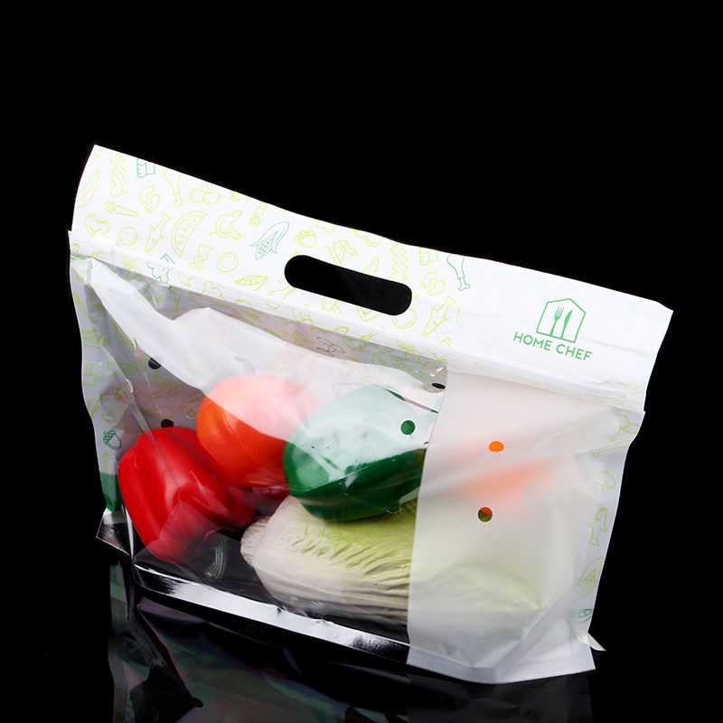 拉链封口保鲜食品鱼肉手提袋一次性水果蔬菜包装袋保鲜袋