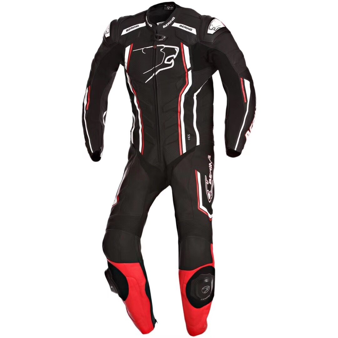 bering摩托车连体皮衣骑行服装装备机车越野男防赛车服