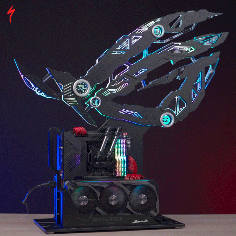 华硕rog信仰败家之眼沫子同款白色限量定制机箱