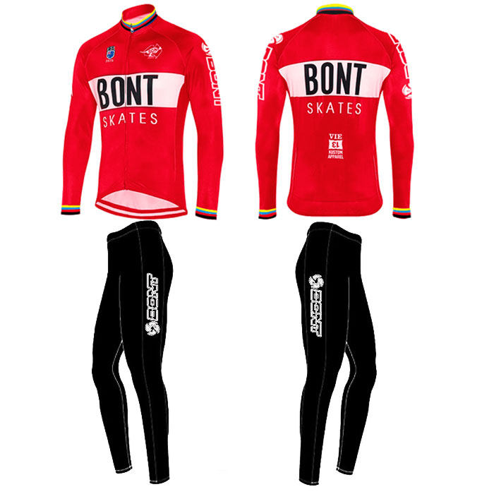 速滑bont轮滑比赛比赛服服装竞赛衣服训练骑行速滑服