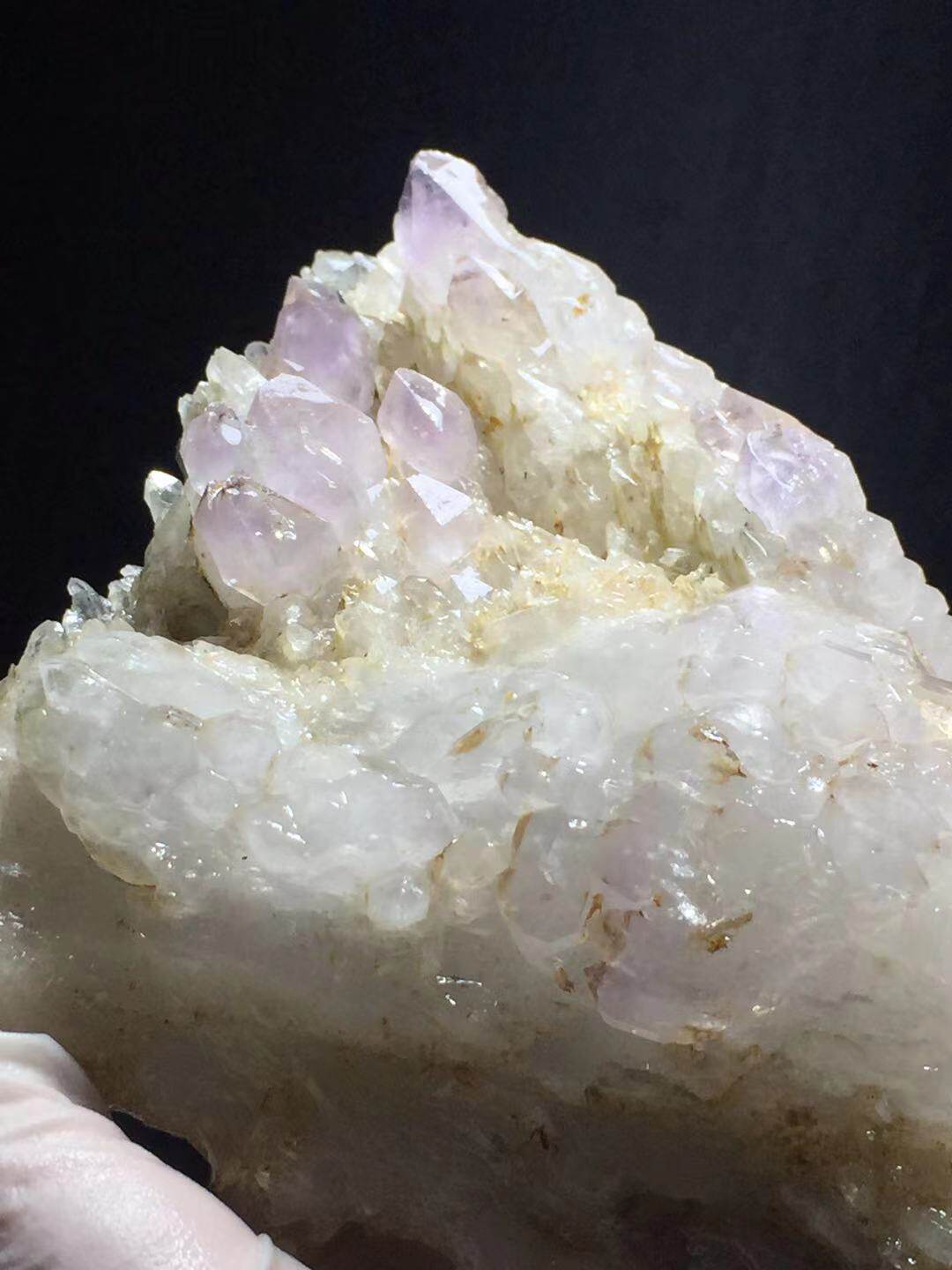 精品巴基斯坦薰衣草紫水晶骨干原石摆件城堡型双面超亮奇石