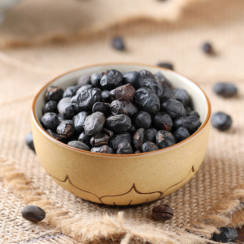 徽百堂葱白 淡豆豉 中药材黑干豆豉发酵食用无盐支持药检2瓶500克