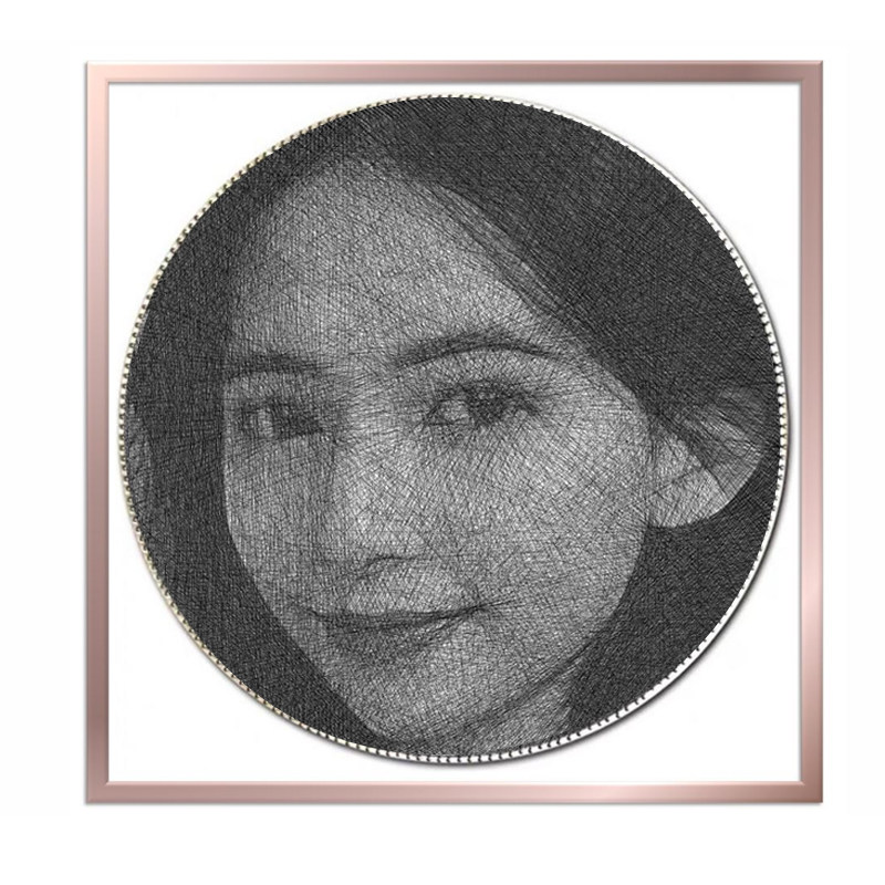 绕线画diy钉子画钉艺画人物定制照片手工人像diy