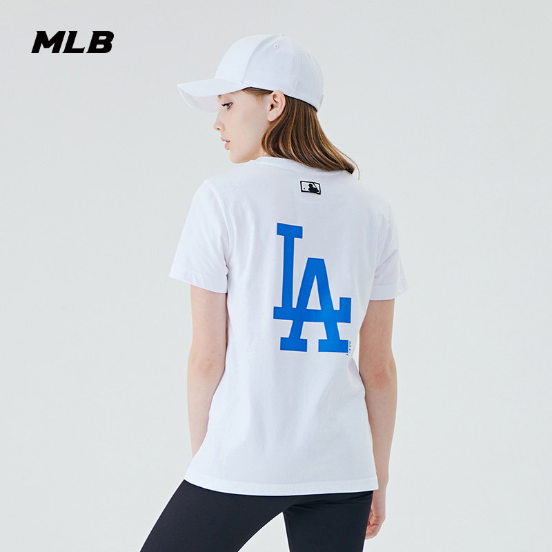 mlb官方男女短袖运动宽松休闲时尚logo情侣春夏运动t恤