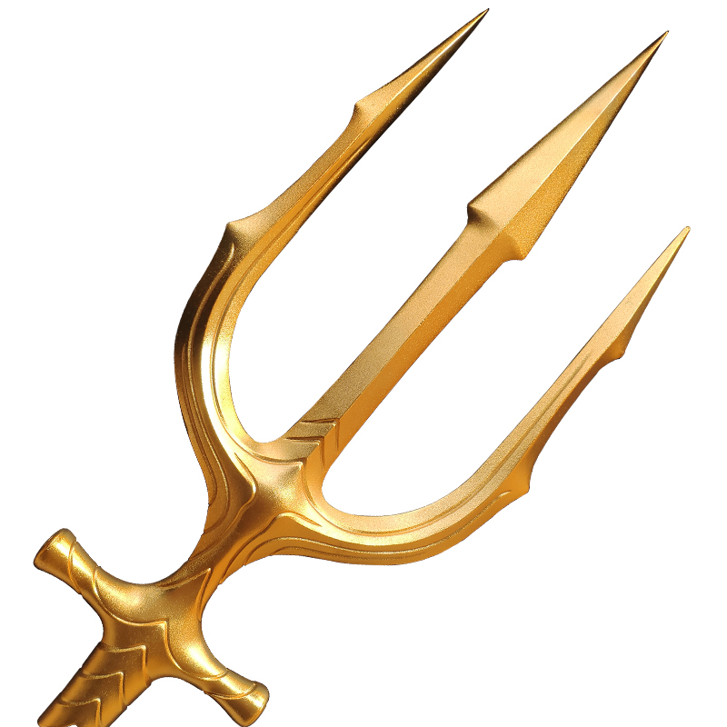 正义联盟海王三叉戟亚瑟金色叉子武器金属2米潮玩盲盒