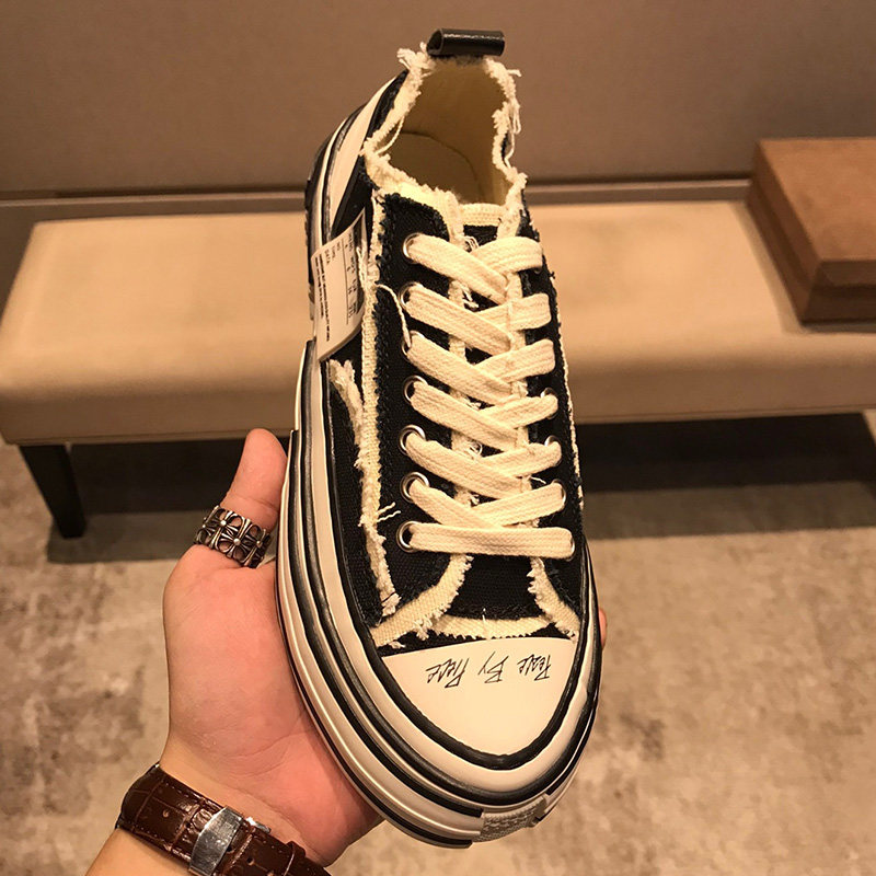 xvessel吴建豪硫化鞋乞丐帆布鞋黑白色基础男鞋蔡徐坤王一博同款