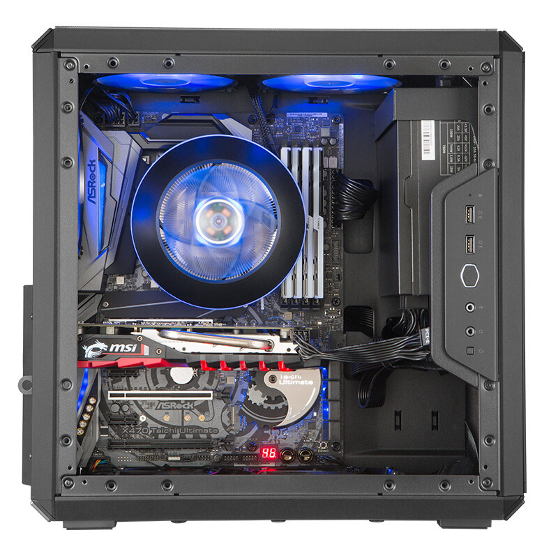 酷冷至尊 q500l mini机箱支持atx 电脑机箱 透明侧板台式电脑机箱