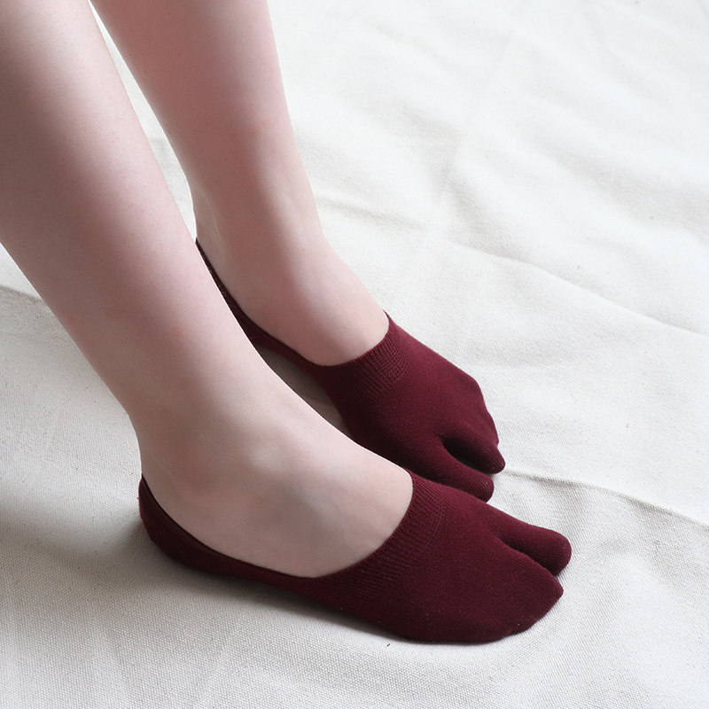 二趾袜脚趾袜分趾袜夏季棉袜透气吸汗女袜浅口隐形日本cos二指袜