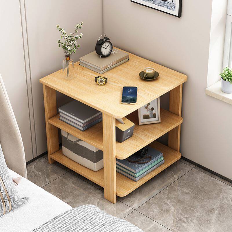 床头柜书架白色简约现代床头小型木质多层收纳床头柜