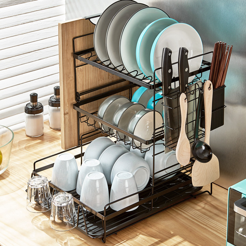 厨房置物架用品用具碗碟餐具收纳架