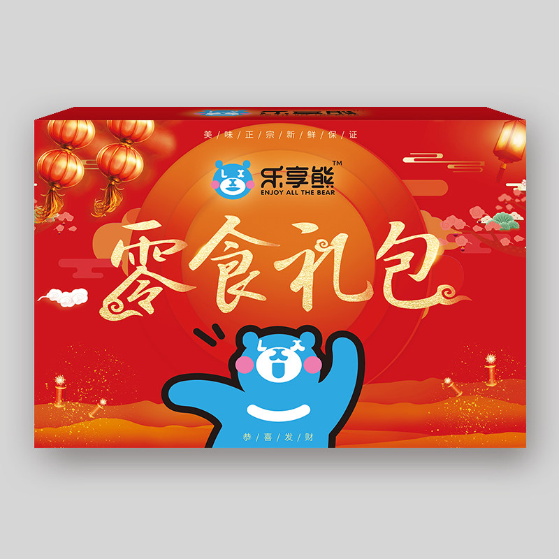 乐享熊坚果蜜饯组合888g果干炒货年货礼盒礼物送礼散装