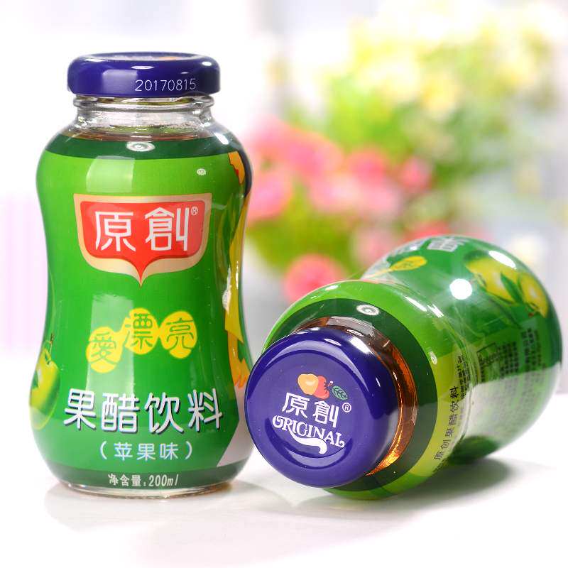 原创苹果醋饮料瓶装爱漂亮果醋整箱酸甜发酵饮品200ml30瓶
